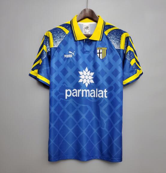 1995-97 Parma Calcio Retro Blue Away Kit Soccer Jersey